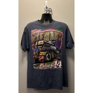 Brand‎ New Tony Stewart Sprint Car Tshirt #14 Dirt Track Size Large Gildan